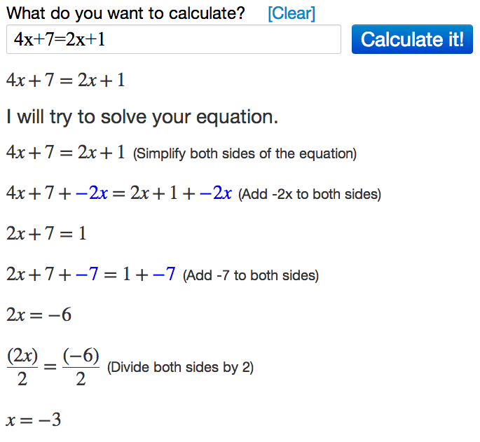 formulas and problem solving calculator